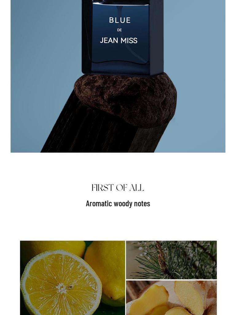 JEAN MISS Azure Men's Perfume Set: Three-Piece Long-Lasting Light Fragrance Eau de Cologne