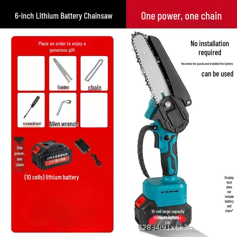 Rechargeable Brushless Cordless Handheld Lithium Chainsaw for Outdoor Tree Cutting & Pruning