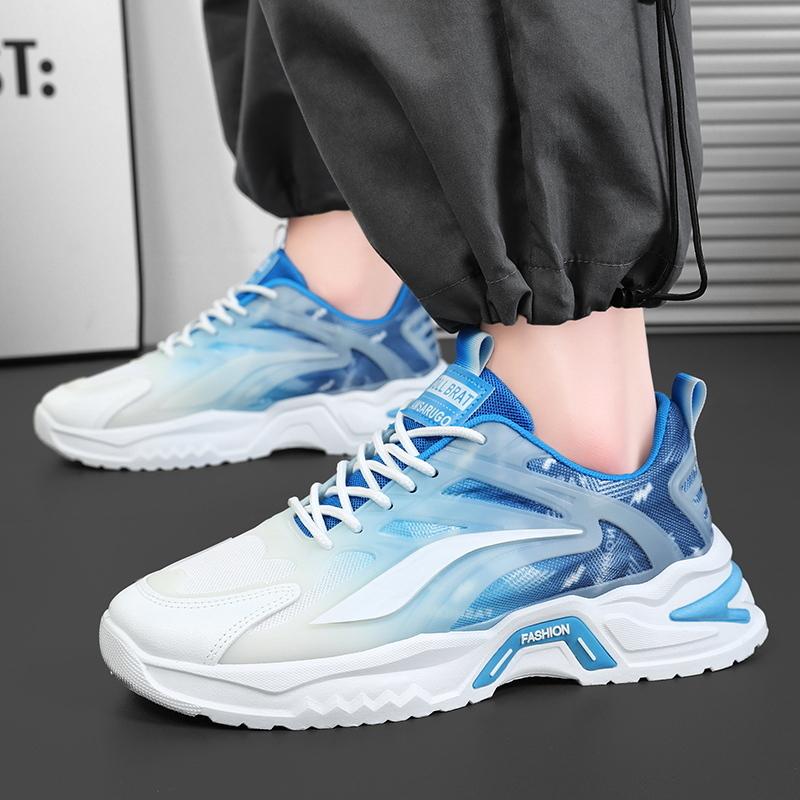 2024 Zapatos de suela exterior transpirables de malla cómodos y de moda Venta caliente de verano Zapatos casuales para hombre Zapatillas transpirables de suela gruesa