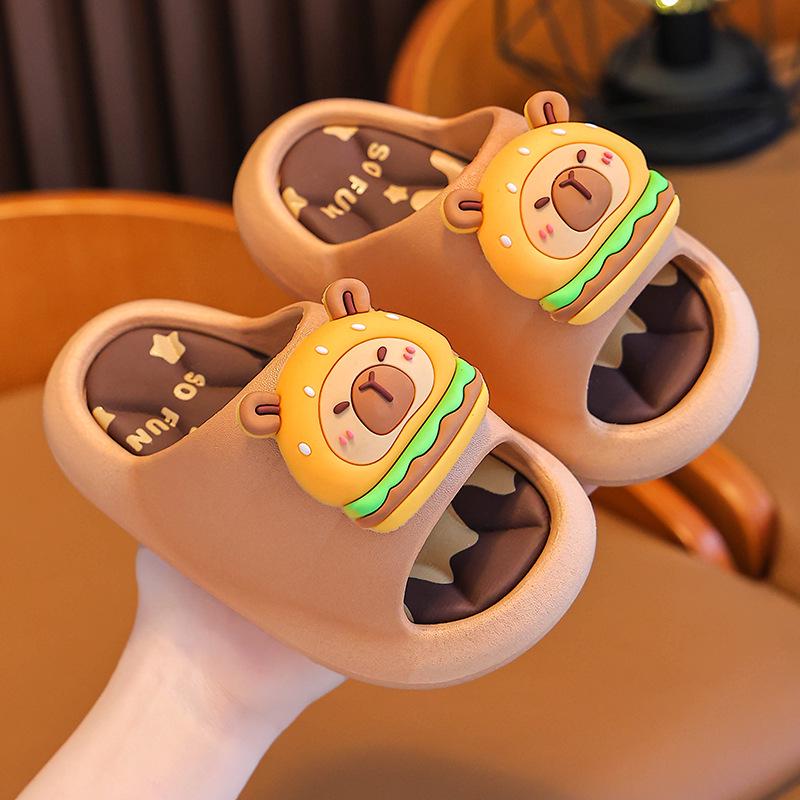 

Capybara Kids Non-slip Summer Sandals for Boys & Girls - Indoor & Bath Use 28/29 (shoe length 17cm, fits foot length 16cm) світло-коричневого кольору
