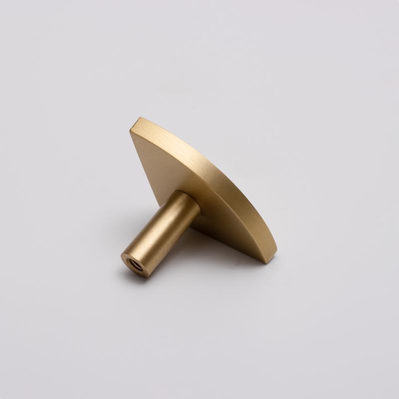 Modern Solid Brass Furniture Pulls Quarter Half Moon Handles for Kitchen Cabinets Glass Drawer Knobs Bedroom Outdoor Exterior