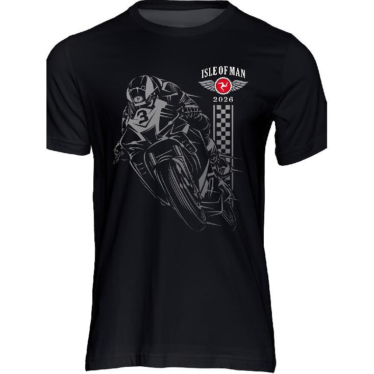 Men'S Isle Of For Man Road Races Shadow Bike 2026 T Shirt Motorcycle Racing With Course Casual Round Neck Motorsport Fans S, Plus Size