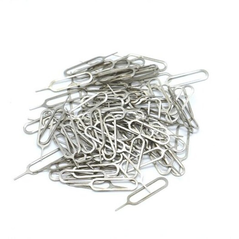 Other Mobile Accessories 100 Pcs / Lot Sim Card Tray Remover Eject Pin Key Tool For Iphone Samsung And More Silver