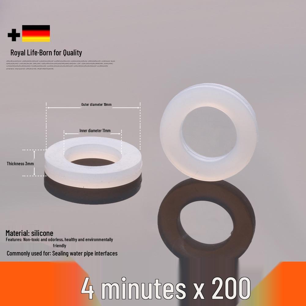 1-Inch Silicone Rubber Gasket Ring for Water Heaters and Pipes - 4-Minute Seal Flat Gasket
