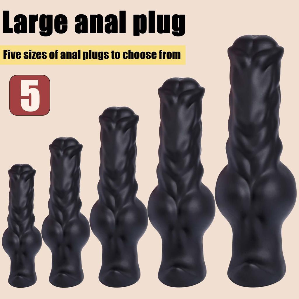Liquid Silicone Irregular Anal Plug Adult Sex Toy Oversized Irregular Anal Expansion Penis Female Anal Masturbator
