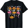 Girls Halloween Ballet Skeleton Pumpkin Shirt Funny Dance Skeleton Women TShirt Ballerina Fashion Casual Tee Daily Life Tops