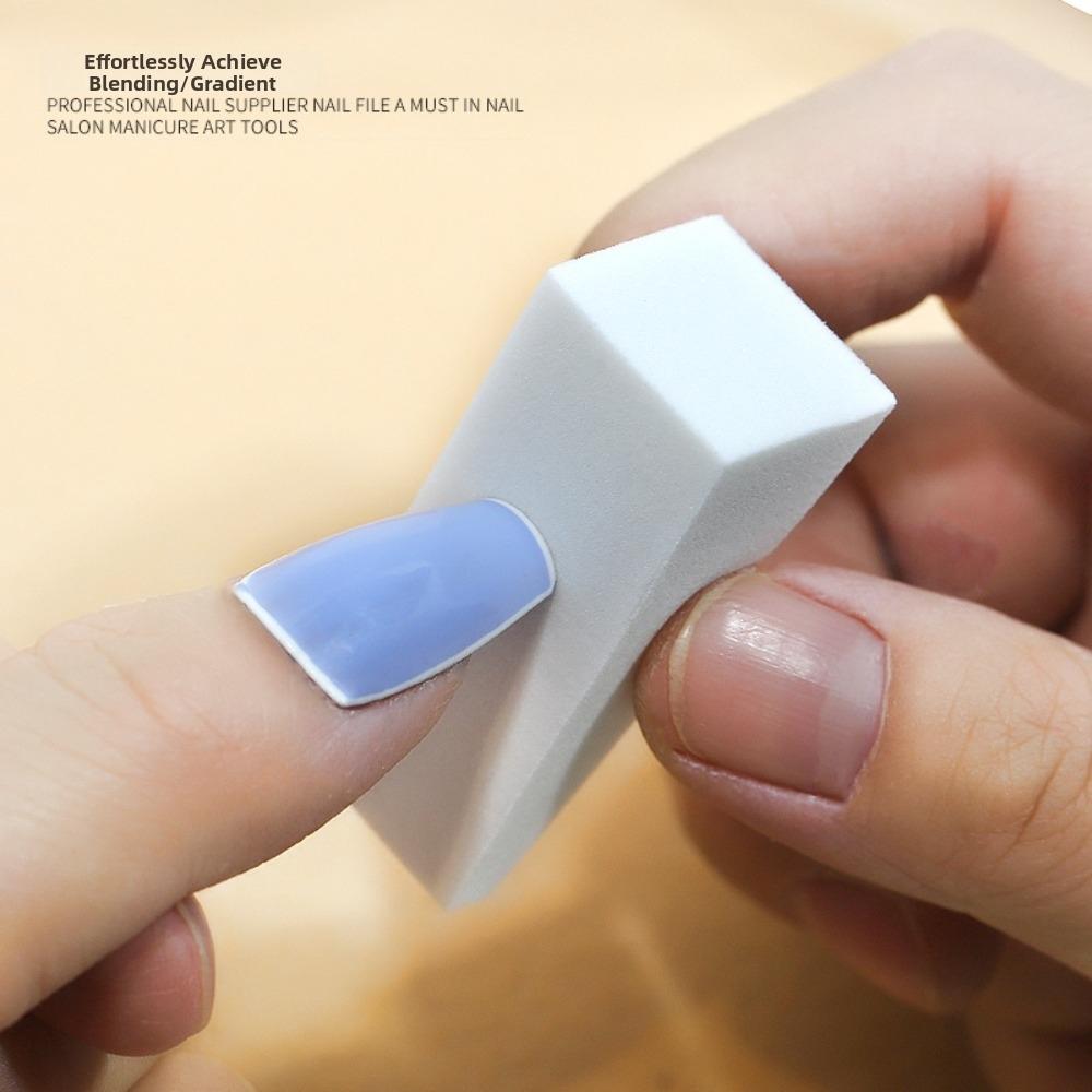5Pcs White Triangle Makeup Sponge Gradient Effect Manicure Sponge Set  Manicure Tools