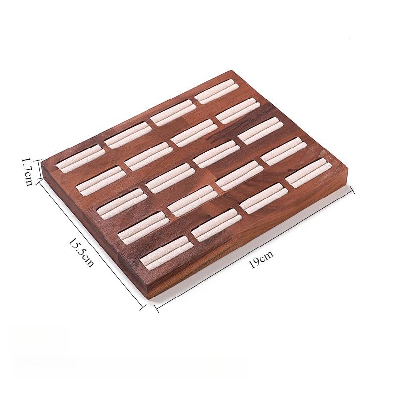 

Wooden Jewelry Displays Tray Rings Jewellery Organizer Pallet Counter Ring Display Salver Live Pictures Rings Showcase Props бежевый