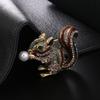 Cute Rhinestone Squirrel Brooch For Woman Clothing Accessories Party Enamel Animal Brooches