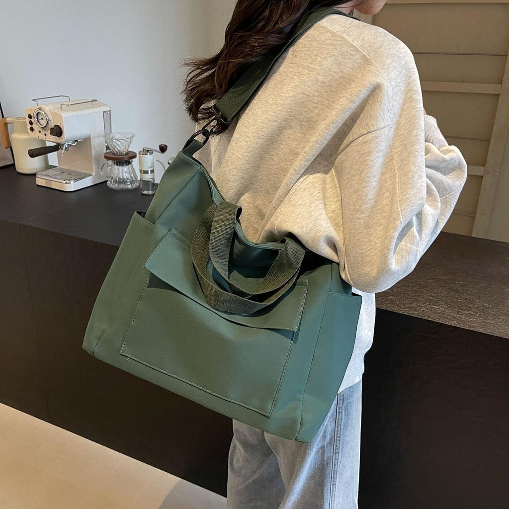 New Japanese tote bag women's commuter large-capacity shoulder bag casual texture college student class fashion armpit bag