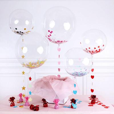Lot de 10 ballons à bulles Bobo transparents et lumineux de 12/18/20/24 pouces, décorations de fête d'anniversaire, de mariage, de Noël, ballons à hélium