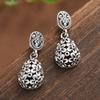 Hollow Flower Carving Design Retro Bohemian Style Drop Earrings Suitable for Women's Daily Vacation Wearing Jewelry Accessories