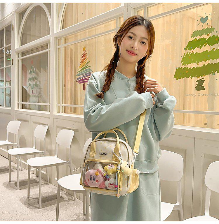Transparent Star Backpack - Cute Cartoon Ita Bag for Women & Girls, Mini Schoolbag, Lightweight & Stylish for Travel and Outings