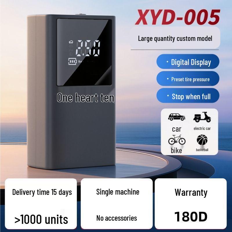 Wireless Portable Electric Tire Inflator for Cars & Bicycles with Digital Display