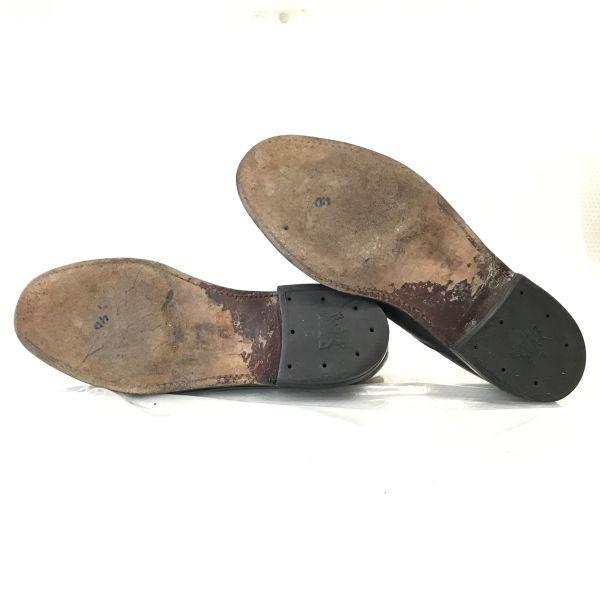 Vintage/80s ARISTOCRAT?/COMFORT ARCH Goodyear Welt Leather U-Tip Shoes/9.5C/26.0-26.5-27.0/Black/BLACK/Business Dress Shoes(USED)