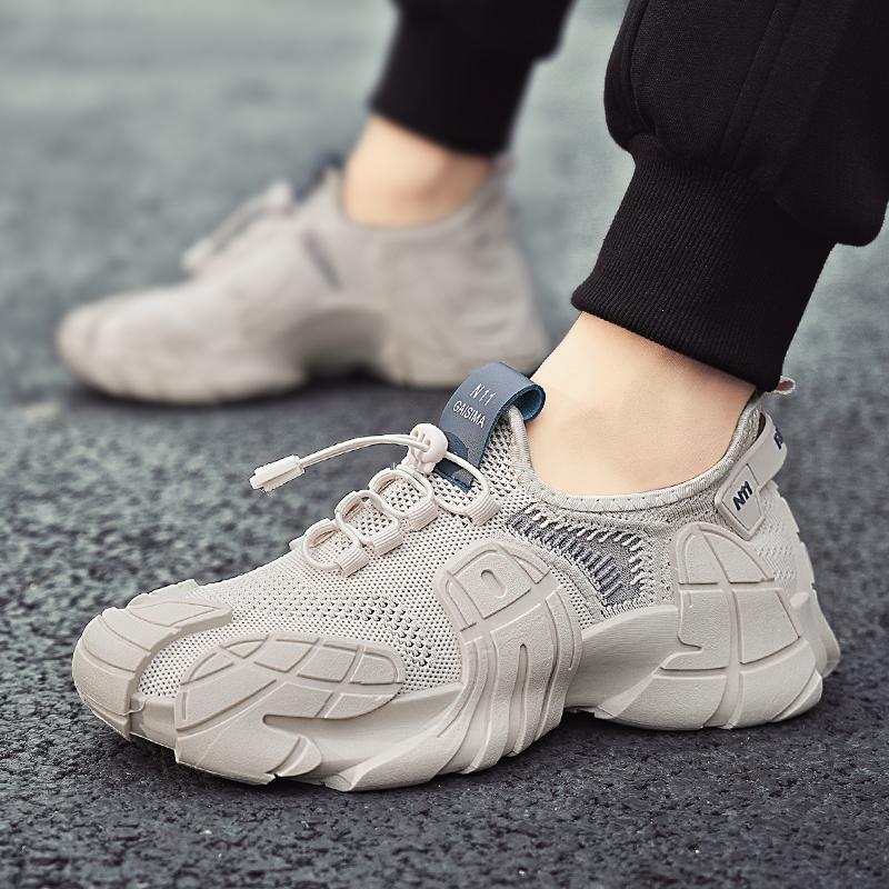 

Мужская обувь новая платформа легкая обувь-носки повседневная спортивная обувь молодежная мода удобная спортивная обувь 45 бежевый