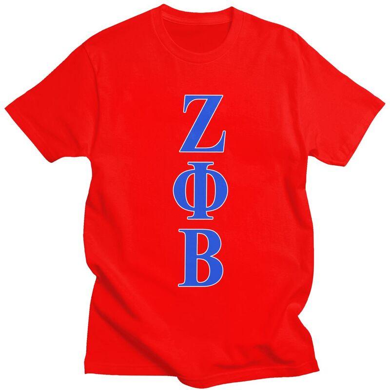 Мужская футболка Zeta Phi Beta на заказ, Классическая, С коротким рукавом, Уличный стиль, Топы, 100% Хлопок, Оверсайз, Мерч S