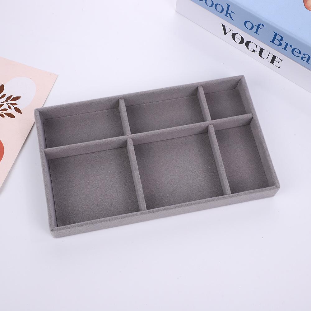 Velvet Jewelry Box – Ring and Earring Tray with Bracelet Compartment