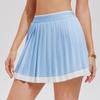 Womens Quick-Dry Pleated Sport Skort With Built-in Shorts Gym Yoga Tennis Running