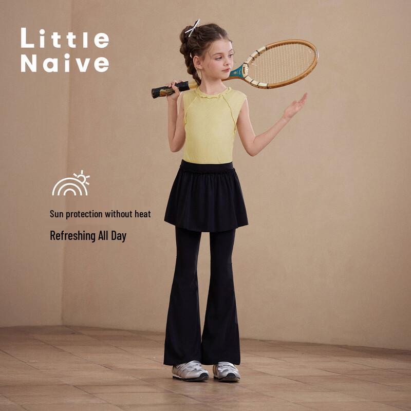 Little Naive Girl s Cooling Sun-Protective Flared Yoga Pants 160