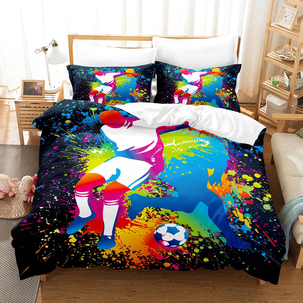 3D Digital Printing Football Series Three-Piece Bedding Quilt Set Two-Piece Set