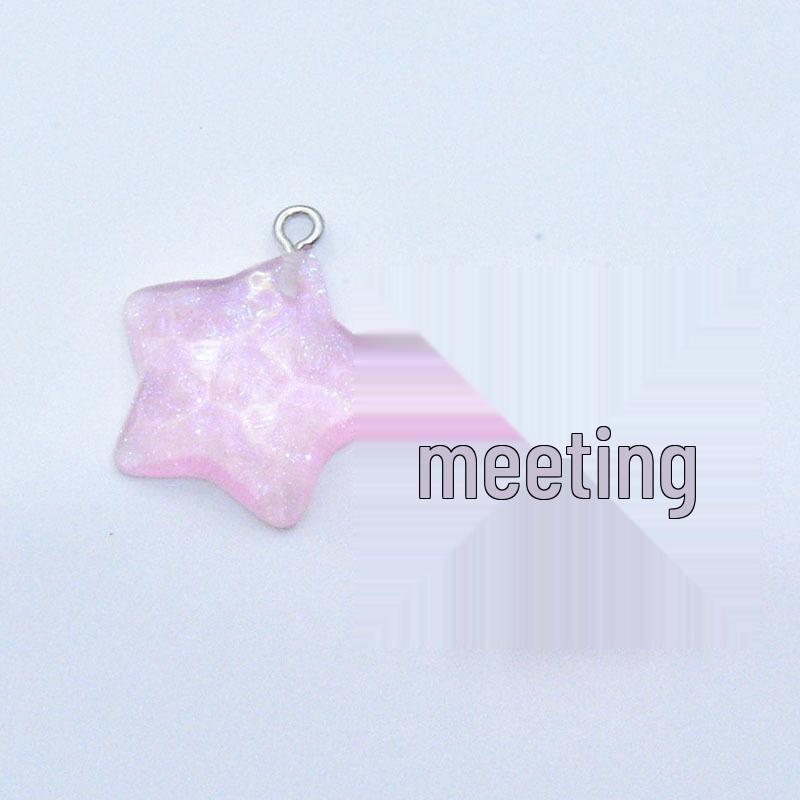 Vibrant Resin Geometric Star Pendant Charm - DIY Jewelry Accessory