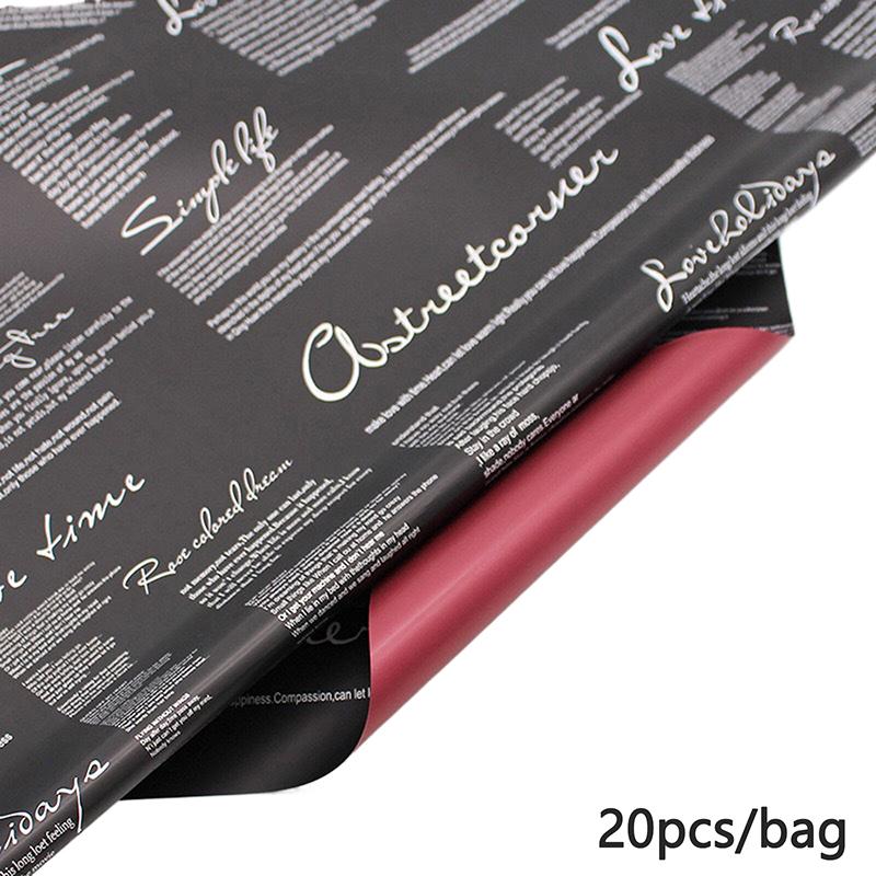 20 Pcs Flower Wrapping Paper, Waterproof Florist Bouquet Paper, Diy Crafts