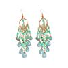 Acrylic rice beads, water drop ear hooks, bohemian holiday style earrings, new ethnic style fashion earrings, women's