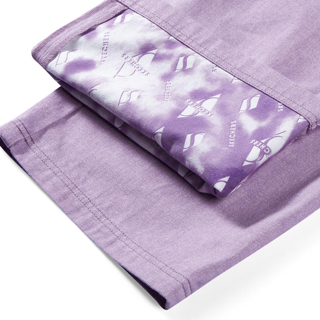 Skechers Casual Tie-Dye Waistband Straight Leg Multi-Pocket Work Pants Women Pants Lavender L423W134-00H6