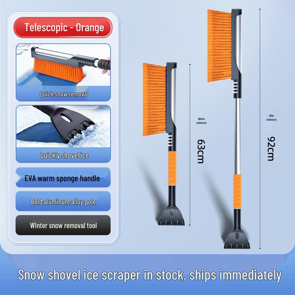 Car Snow Shovel - New Model for Easy Frost Removal and Storage