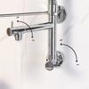 Double Output Kitchen Spring Faucet Stainless 360° Rotating Sink Faucet Vertical/wall Mounted High Pressure Hot/Cold Faucets