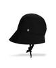 Bajal Va Curved Oval Metal Bonnet Hat Black