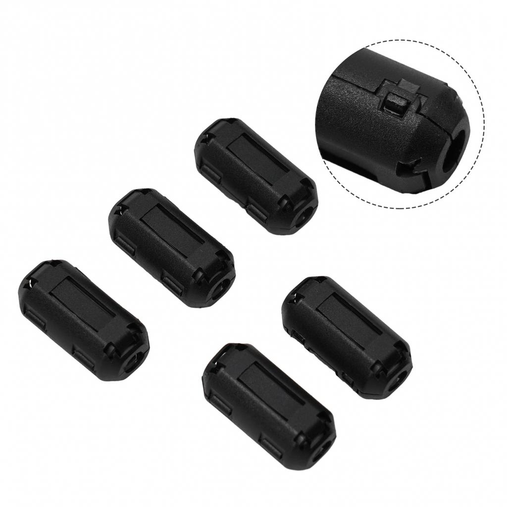 5Pcs Double Snaps TDK Ferrite Core Noise Suppression Filter With Plastic Cover