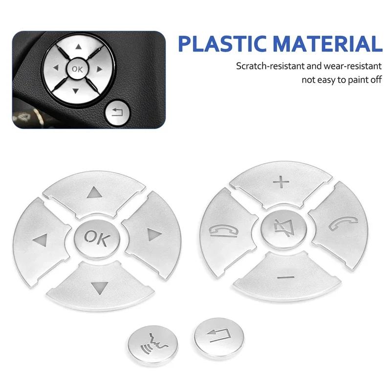 Hot Interior Mouldings Car Interior Steering Wheel Button Switch Trim Cover Sticker For Mercedes Benz C E S Class W204 W212 W221