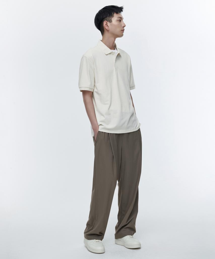 MUSINSA STANDARD Cooling Deep Tuck Wide Elastic Waist Pants [Dusty Beige]