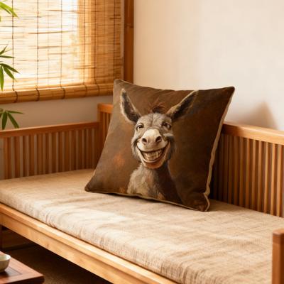 Kissenbezug Esel-Druck Pflegeleichtes Design Weicher Atmungsaktiver Kissenbezug Sofa Schlafzimmer Terrasse Heimdeko
