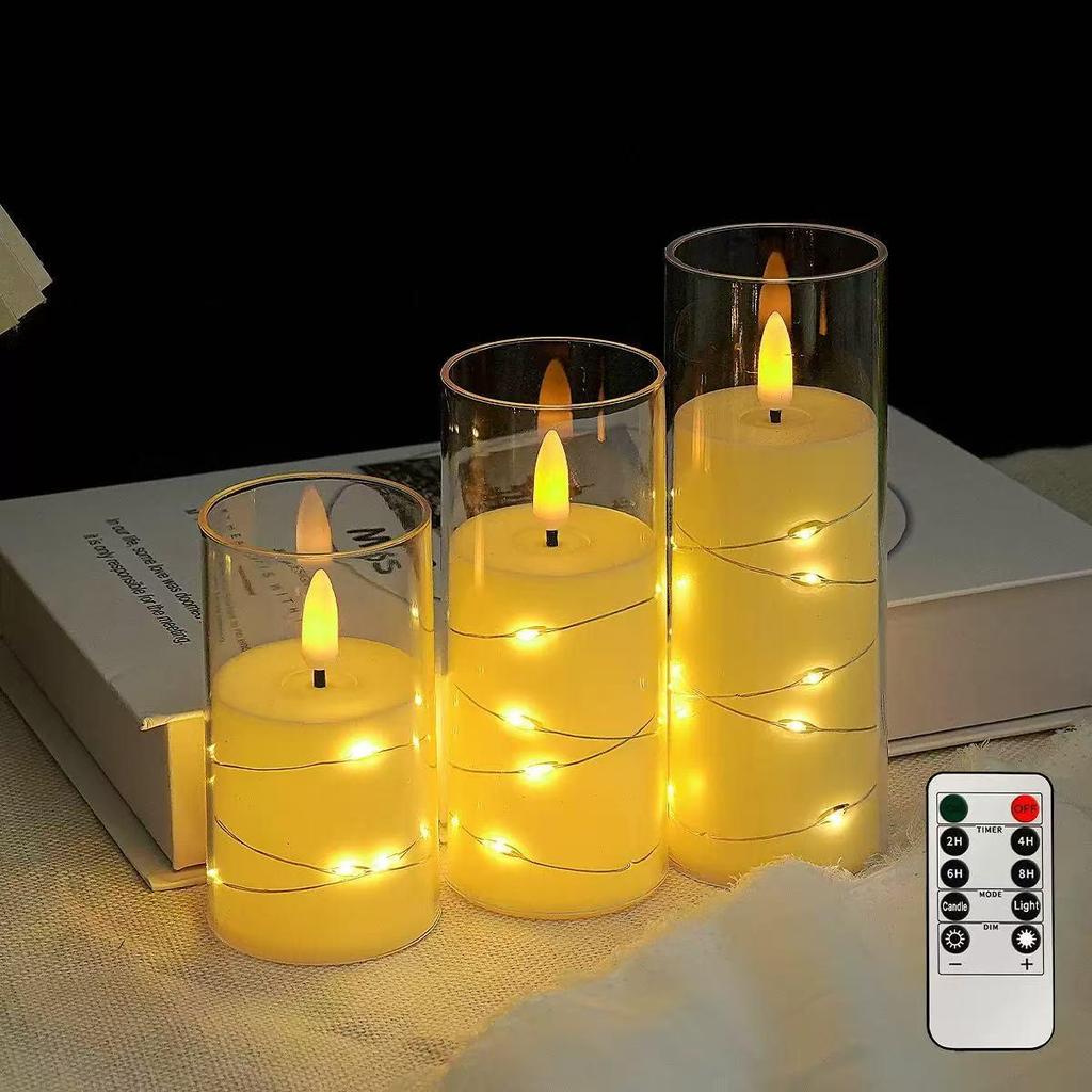 LED Acrylic Candle Lights for Christmas, Weddings, Parties, and Restaurants