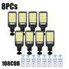 108COB Solar Street Lights Outdoor Waterproof Human Body Sensing Courtyard Garden Wall Household Lights Rural Road Wall Lights