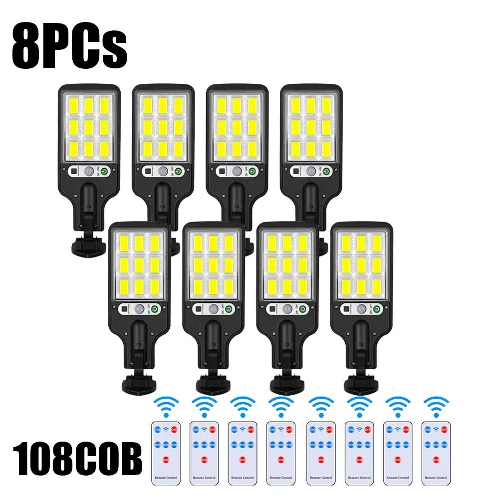 108COB Solar Street Lights Outdoor Waterproof Human Body Sensing Courtyard Garden Wall Household Lights Rural Road Wall Lights