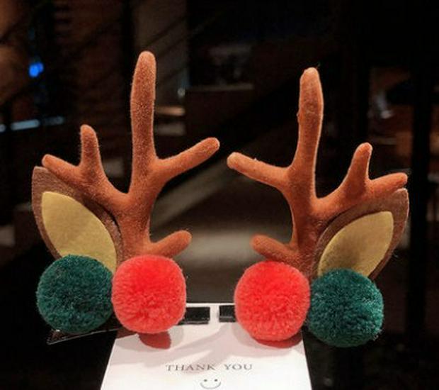 Mori Style Weihnachtsrentier Haarspangen & Stirnband Set für Mädchen