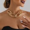 Collana girocollo corta con catena grossa esagerata per donna, collare statement di tendenza per il collo, accessori, gioielli di moda 2025