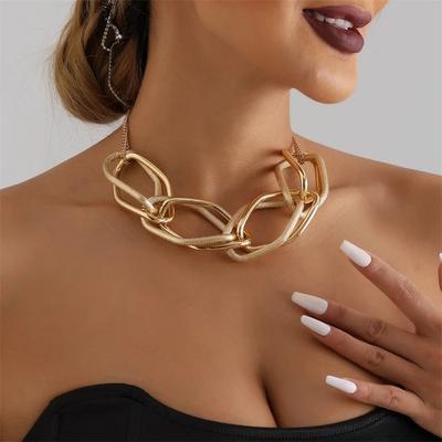 Exaggerated Big Thick Chain Short Choker Necklace for Women Trendy Statement Collar On the Neck Accessories 2025 Fashion Jewelry