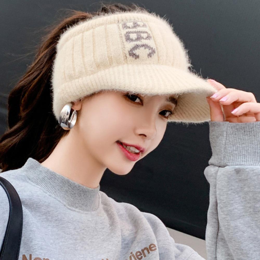 Knitted Baseball Cap Earmuffs Ear Protection Hat Warm Running Beanie  Autumn And Winter