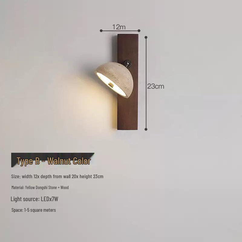 Wabi-Sabi Mid-Century Creme Wandlampe für Schlafzimmer oder Wohnzimmer