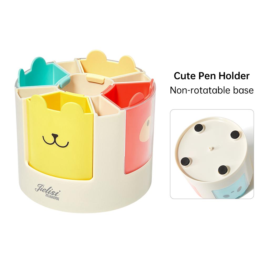 

Милый держатель для карандашей и ручек для стола с 8 отделениями, органайзер для канцелярских принадлежностей, милый стаканчик для карандашей с 4 съемными отделениями для макияжа