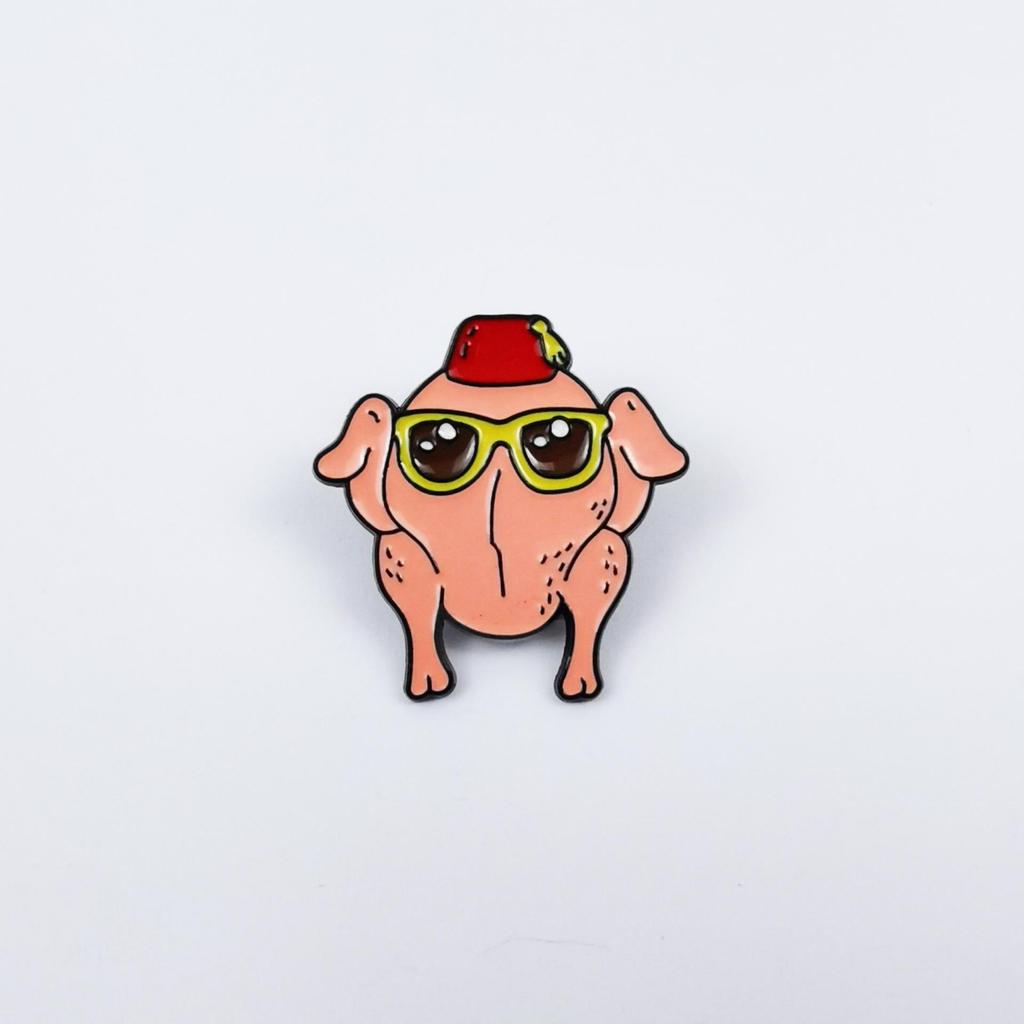 Personalized Cartoon Animal Brooch - Friends TV Show Badge with English Letter Alloy