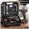 High-Power Cordless Electric Drill and Screwdriver Set with Lithium Battery for Home Use