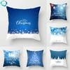 Christmas Decorative Throw Pillow Case Merry Christmas Santa Claus Printed Polyester Pillow Cover 45X45Cm Almofadas Decorativas