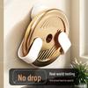 Wall-Mounted Rotating Pot Lid & Cutting Board Rack – Seamless Nail-Free Design with Suction Cup Storage.