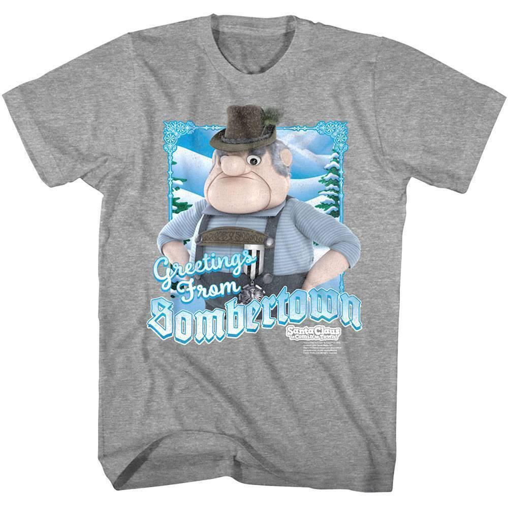 Santa Claus is Comin to Town Greetings from Sombertown Men T Shirt XXXXL